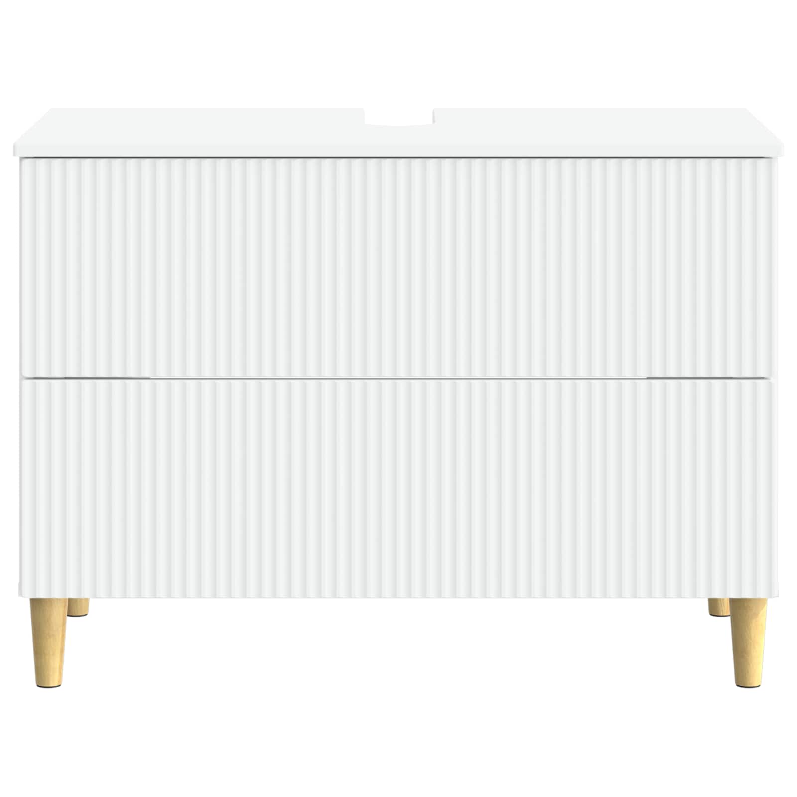 Waschbeckenschrank ARNHEM Weiß 82 x 41 x 59 cm Holzwerkstoff