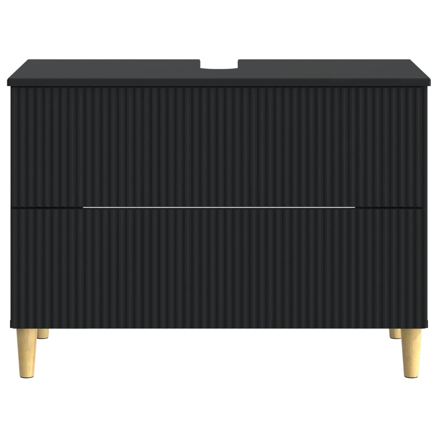 Waschbeckenschrank ARNHEM Schwarz 82 x 41 x 59 cm Holzwerkstoff