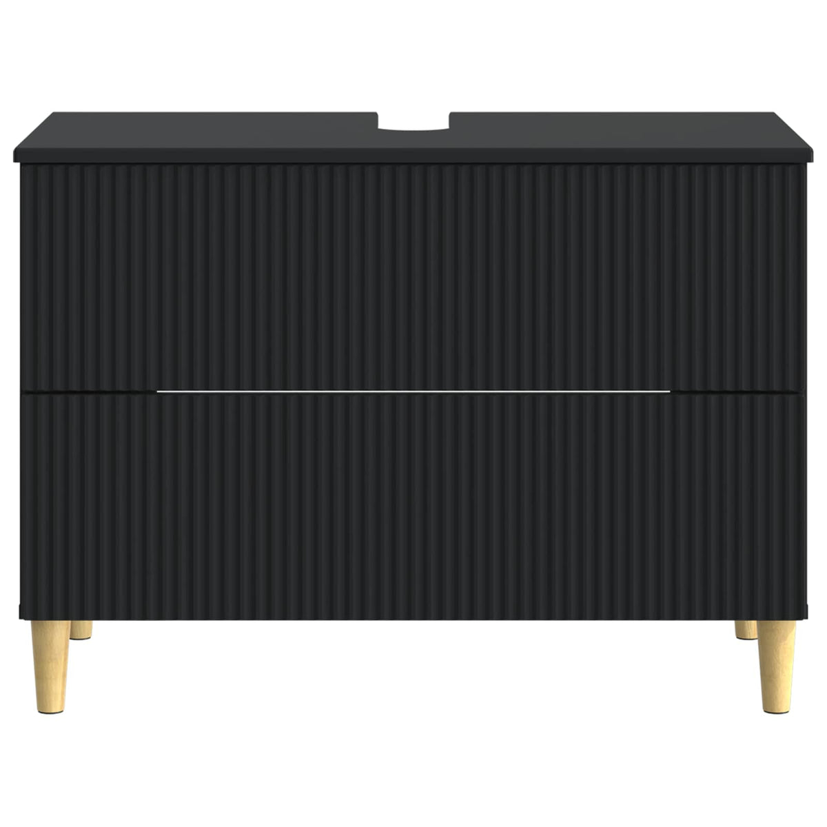Waschbeckenschrank ARNHEM Schwarz 82 x 41 x 59 cm Holzwerkstoff