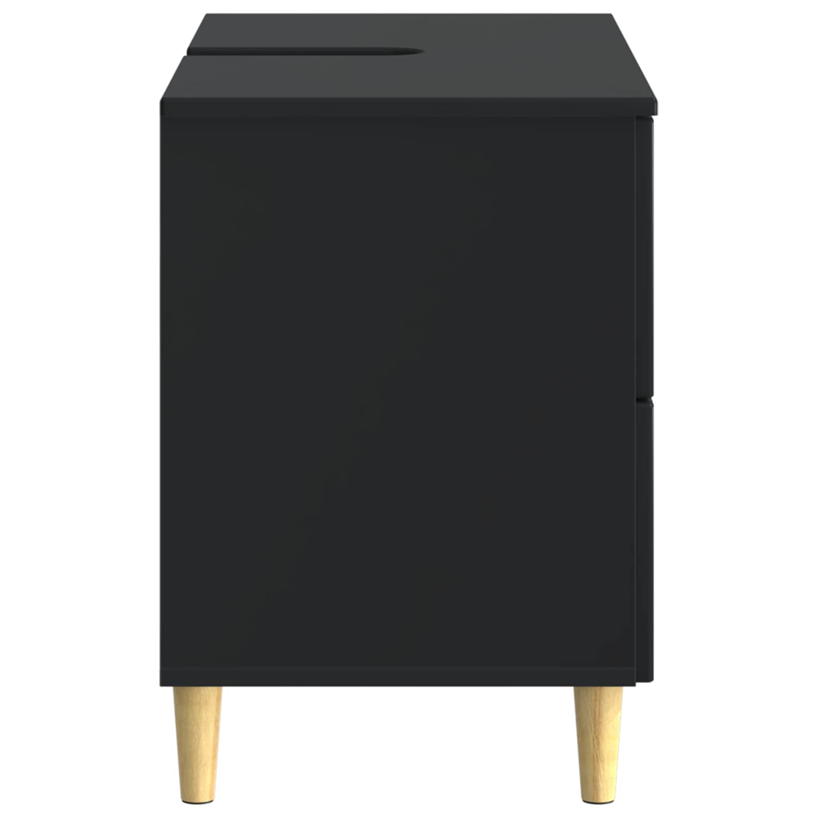 Waschbeckenschrank ARNHEM Schwarz 82 x 41 x 59 cm Holzwerkstoff