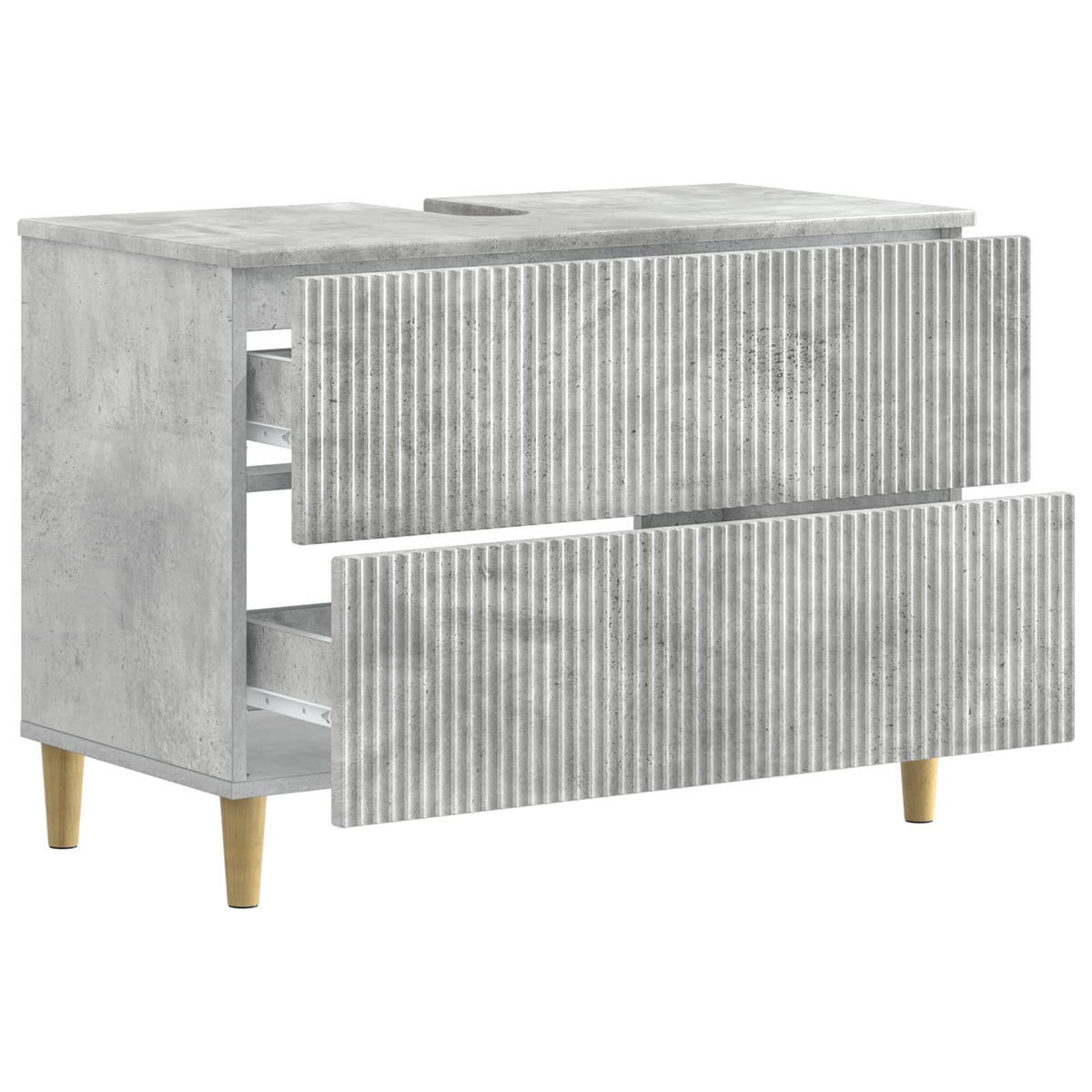 Waschbeckenschrank ARNHEM Betongrau 82 x 41 x 59 cm