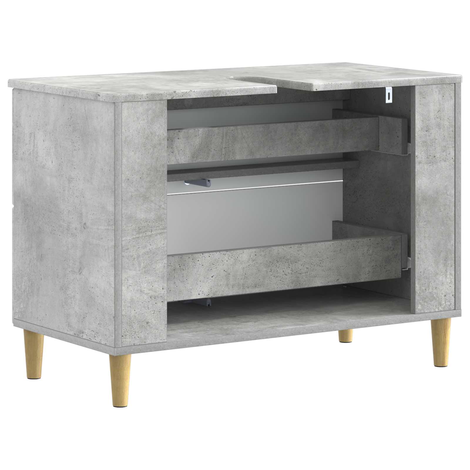 Waschbeckenschrank ARNHEM Betongrau 82 x 41 x 59 cm