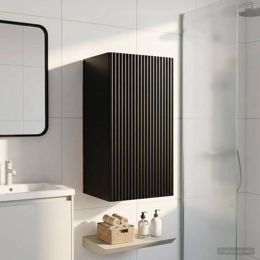 Badezimmer-Wandschrank ARNHEM Schwarz 30 x 31 x 59 cm