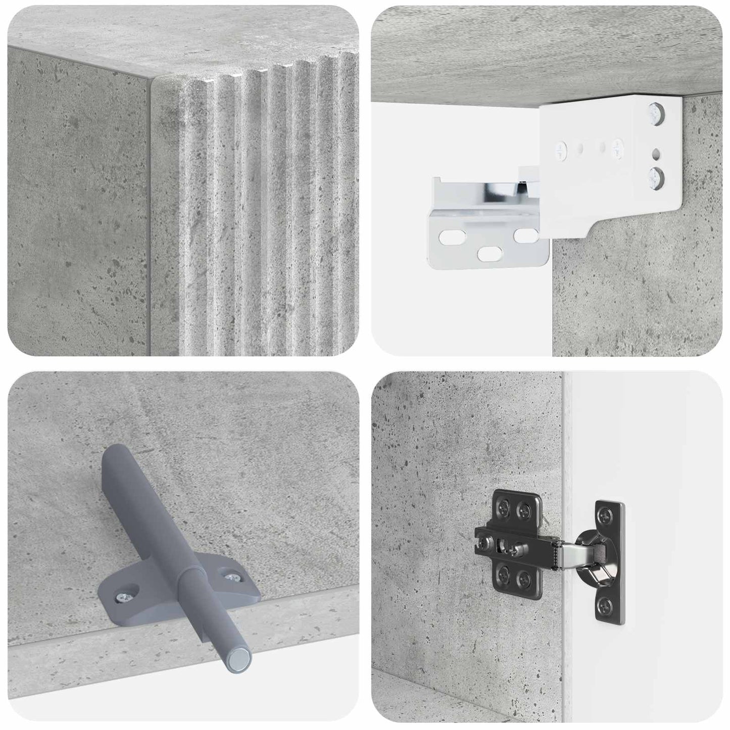 Badezimmer-Wandschrank ARNHEM Betongrau 30 x 31 x 59 cm