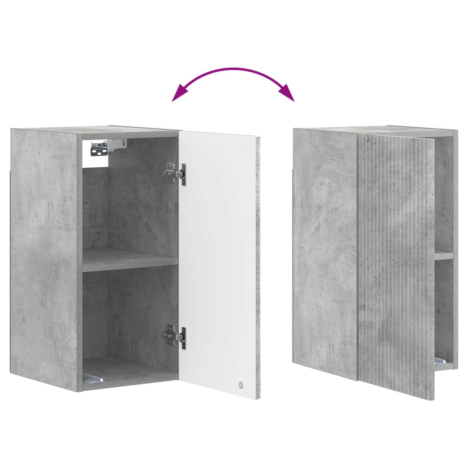 Badezimmer-Wandschrank ARNHEM Betongrau 30 x 31 x 59 cm
