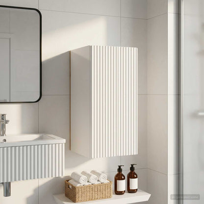 Badezimmer-Wandschrank ARNHEM Hochglanz Weiß 30 x 31 x 59 cm