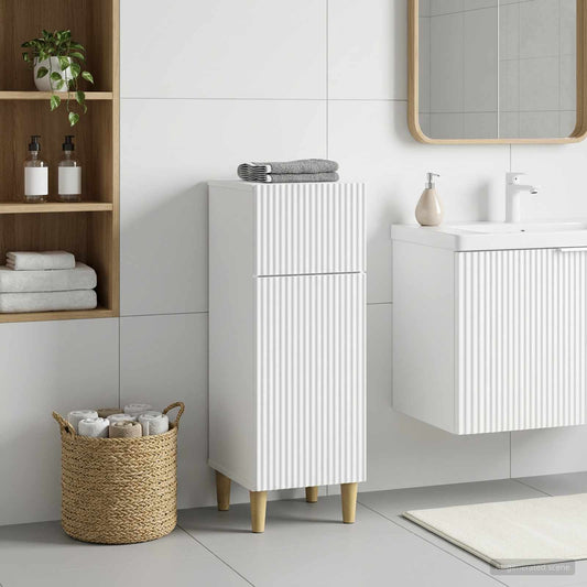 Badezimmer Aufbewahrungsschrank ARNHEM Weiß 30 x 31 x 80 cm