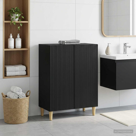 Badezimmer Aufbewahrungsschrank ARNHEM Schwarz