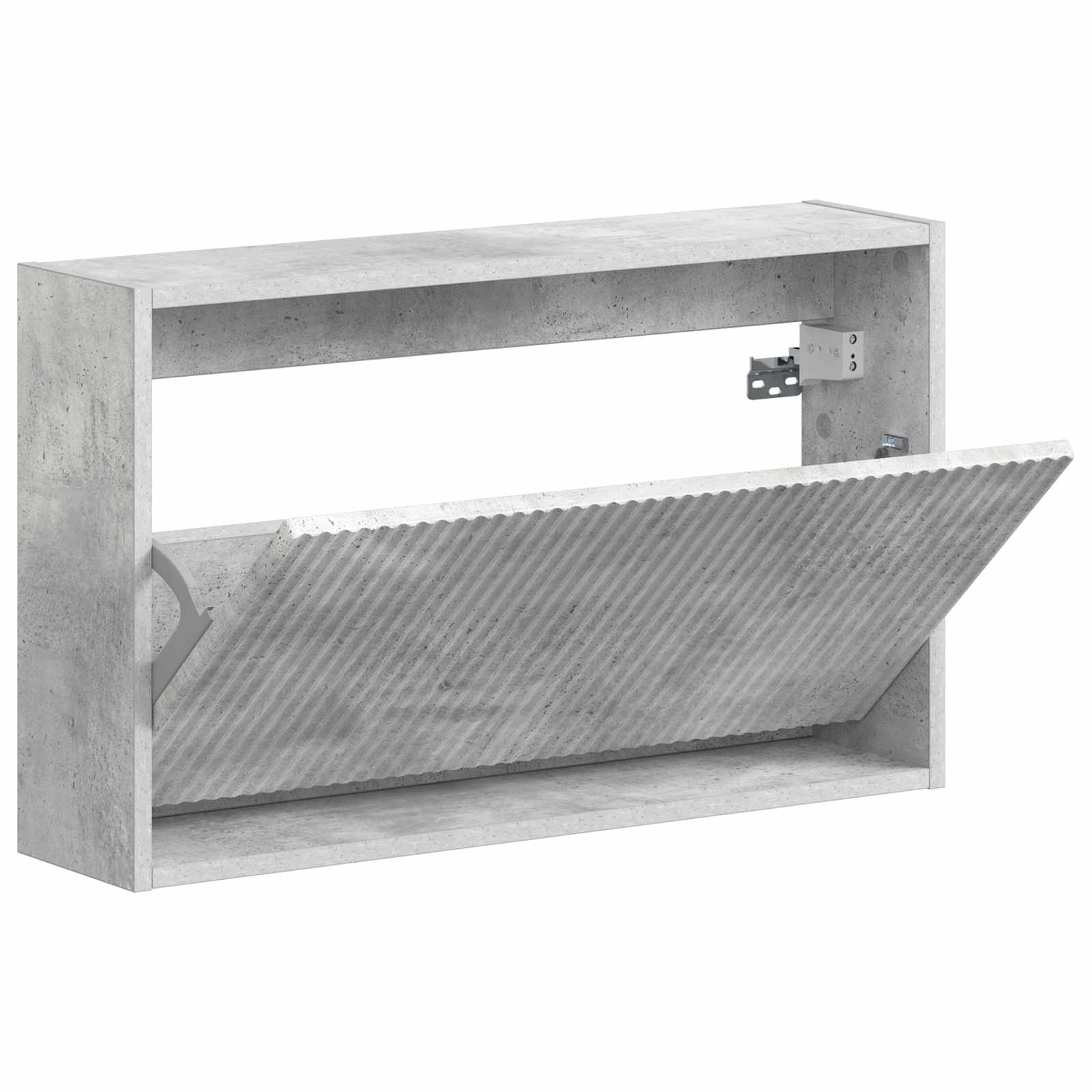 Wandmontierter Schuhschrank ARNHEM 71 x 17 x 43 cm Betongrau