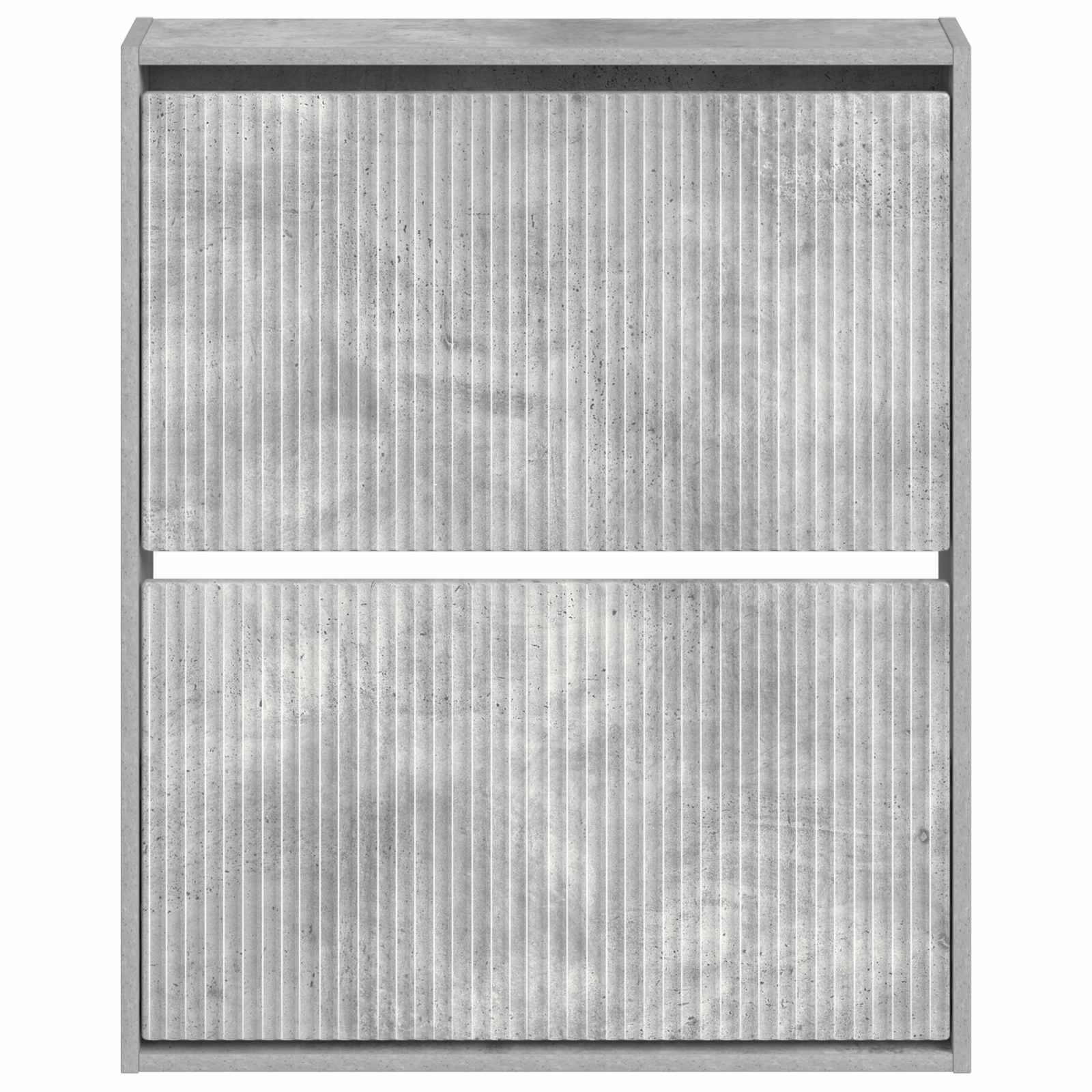 Wandmontierter Schuhschrank ARNHEM 71 x 17 x 86 cm Betongrau