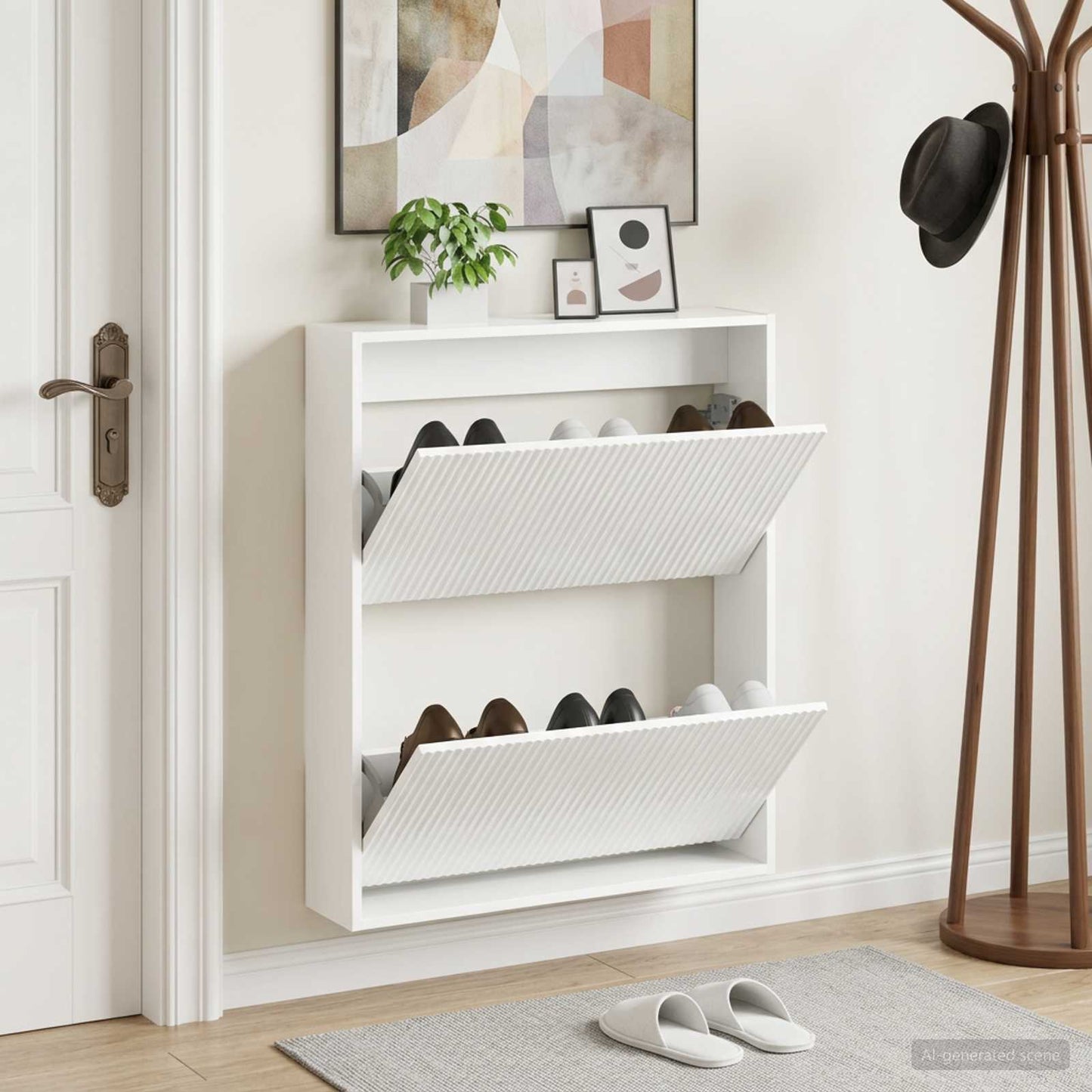 Wandmontierter Schuhschrank ARNHEM 71 x 17 x 86 cm