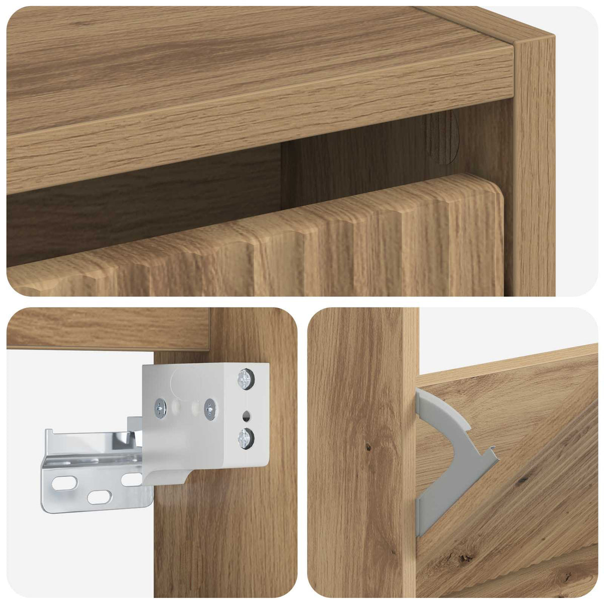 Wandmontierter Schuhschrank ARNHEM 71 x 17 x 86 cm