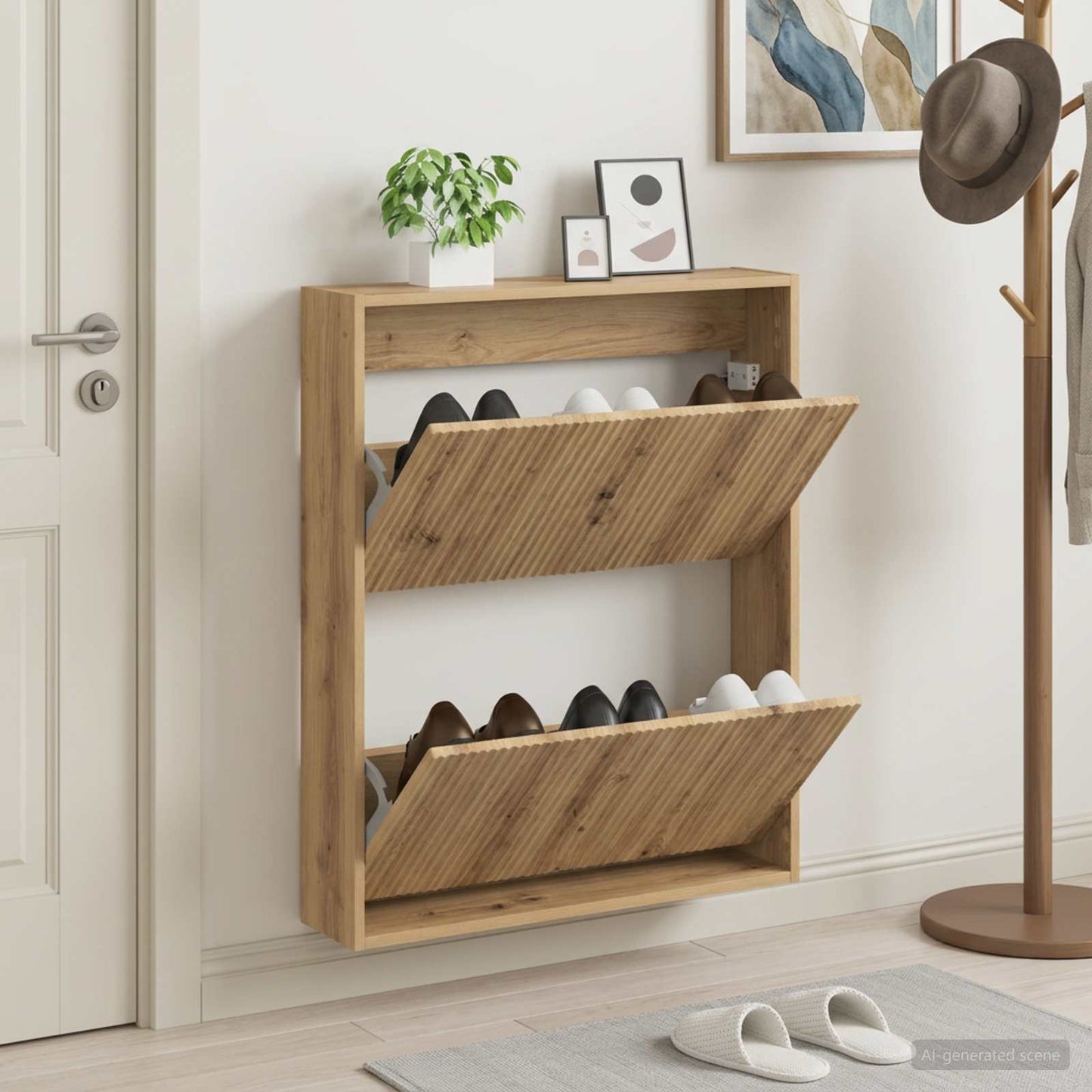 Wandmontierter Schuhschrank ARNHEM 71 x 17 x 86 cm