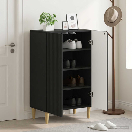 Schuhschrank ARNHEM 59,5 x 39,5 x 90 cm Holzwerkstoff Schwarz