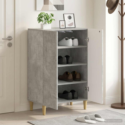 Schuhschrank ARNHEM 59,5 x 39,5 x 90 cm Holzwerkstoff Betongrau