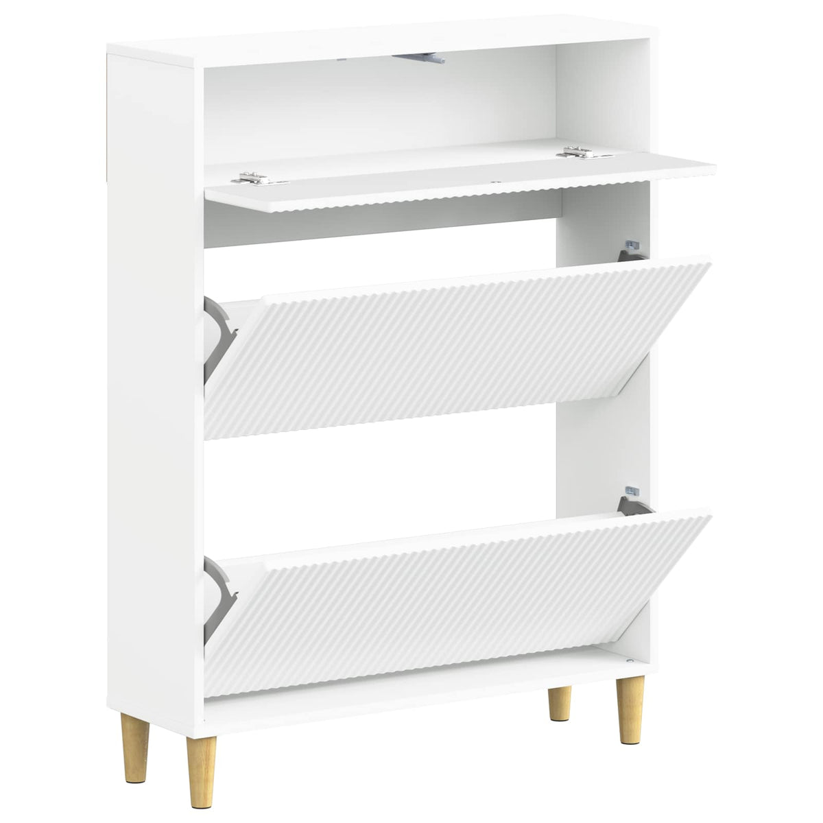 Schuhschrank ARNHEM 78 x 24 x 103 cm Holzwerkstoff Weiß