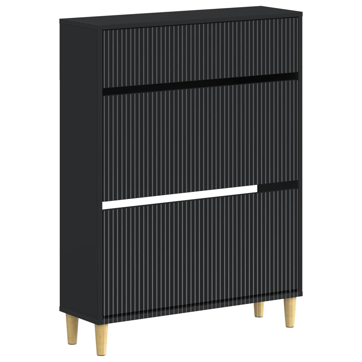Schuhschrank ARNHEM 78 x 24 x 103 cm Holzwerkstoff Schwarz