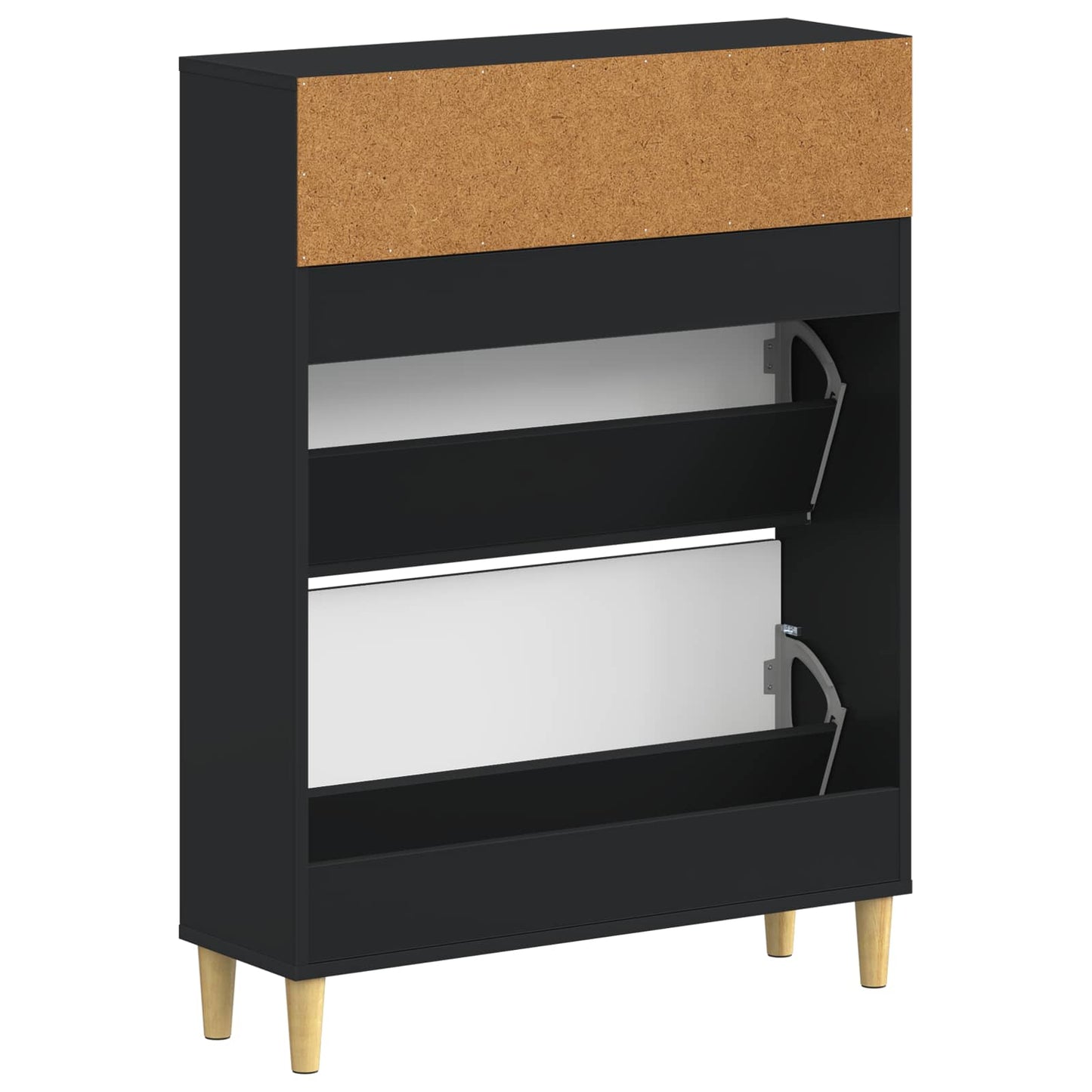 Schuhschrank ARNHEM 78 x 24 x 103 cm Holzwerkstoff Schwarz