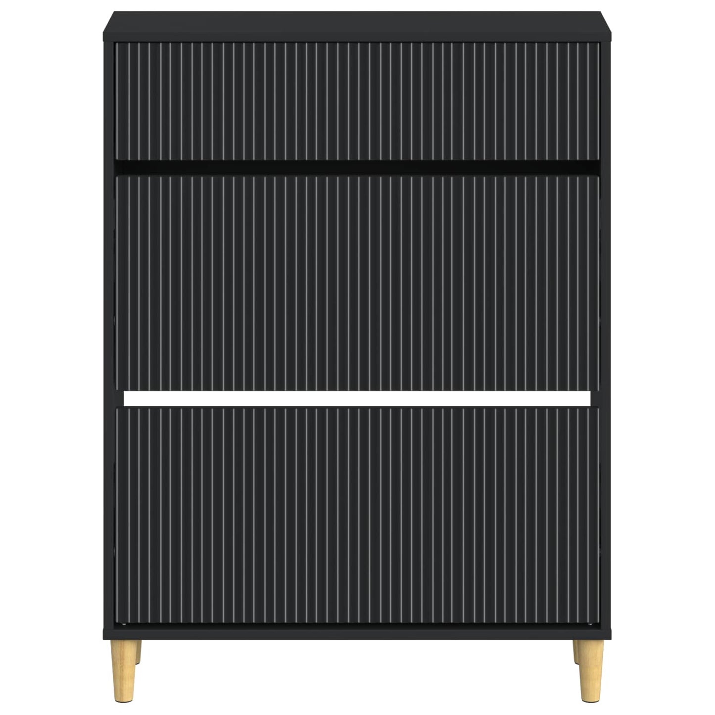 Schuhschrank ARNHEM 78 x 24 x 103 cm Holzwerkstoff Schwarz