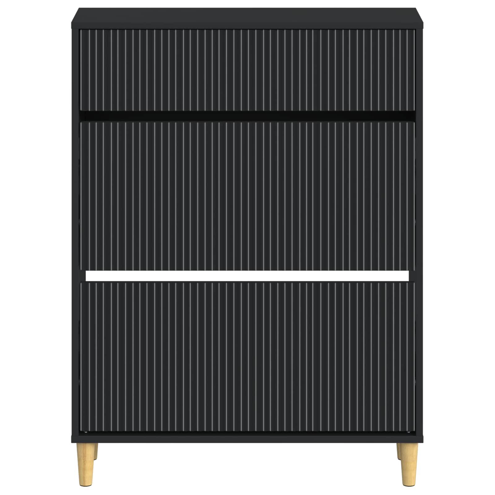 Schuhschrank ARNHEM 78 x 24 x 103 cm Holzwerkstoff Schwarz