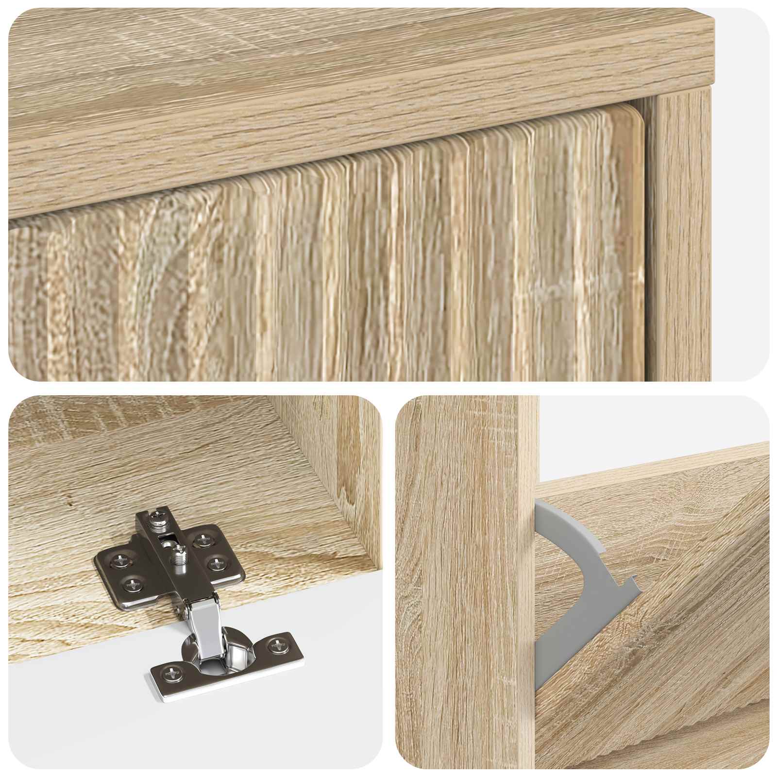 Schuhschrank ARNHEM 78 x 24 x 103 cm Holzwerkstoff Sonoma-Eiche