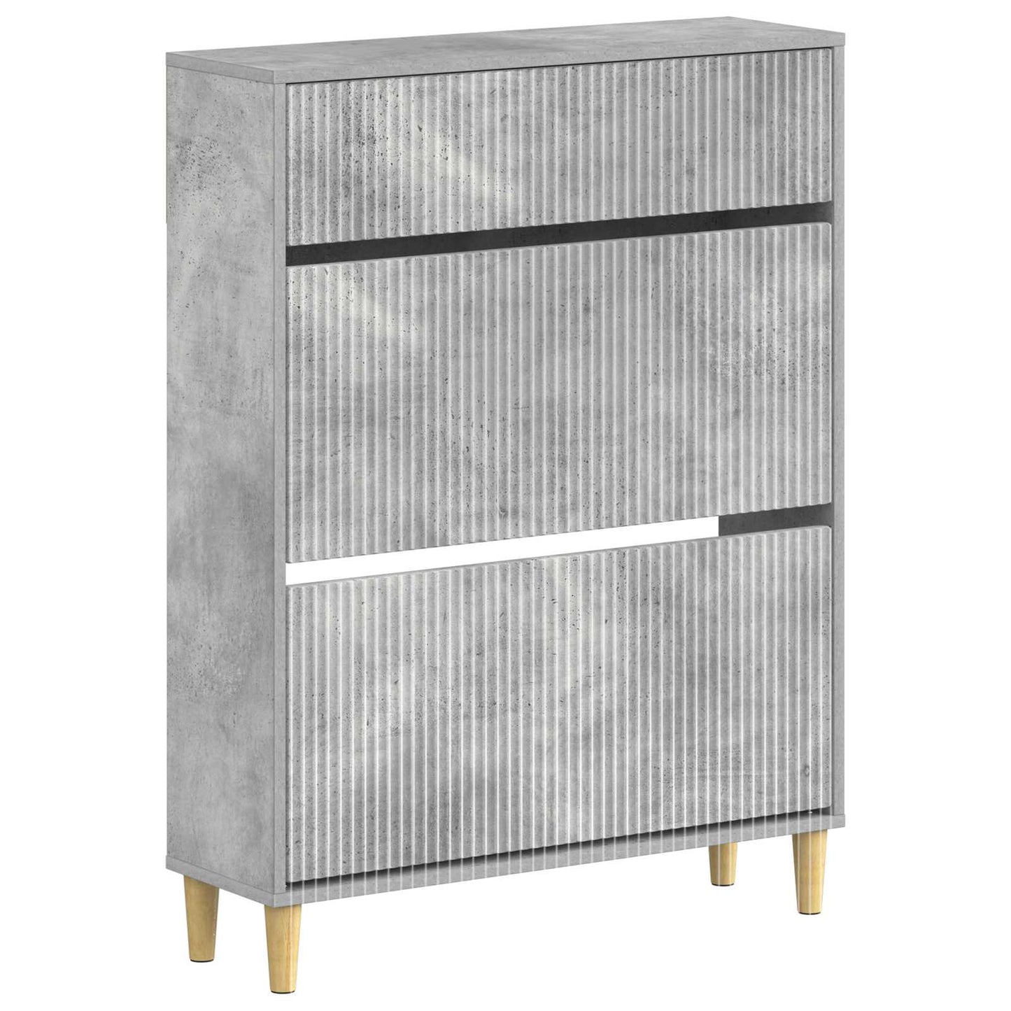 Schuhschrank ARNHEM 78 x 24 x 103 cm Holzwerkstoff Betongrau
