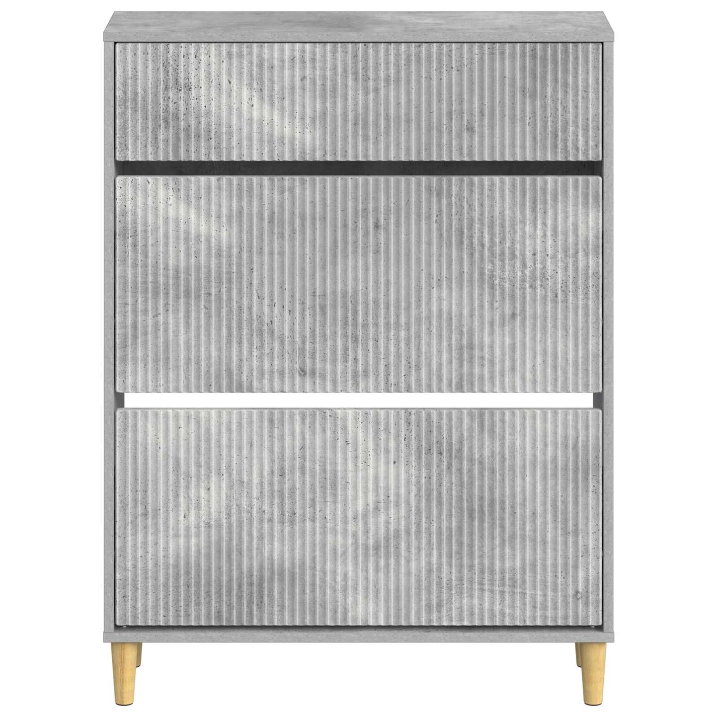 Schuhschrank ARNHEM 78 x 24 x 103 cm Holzwerkstoff Betongrau
