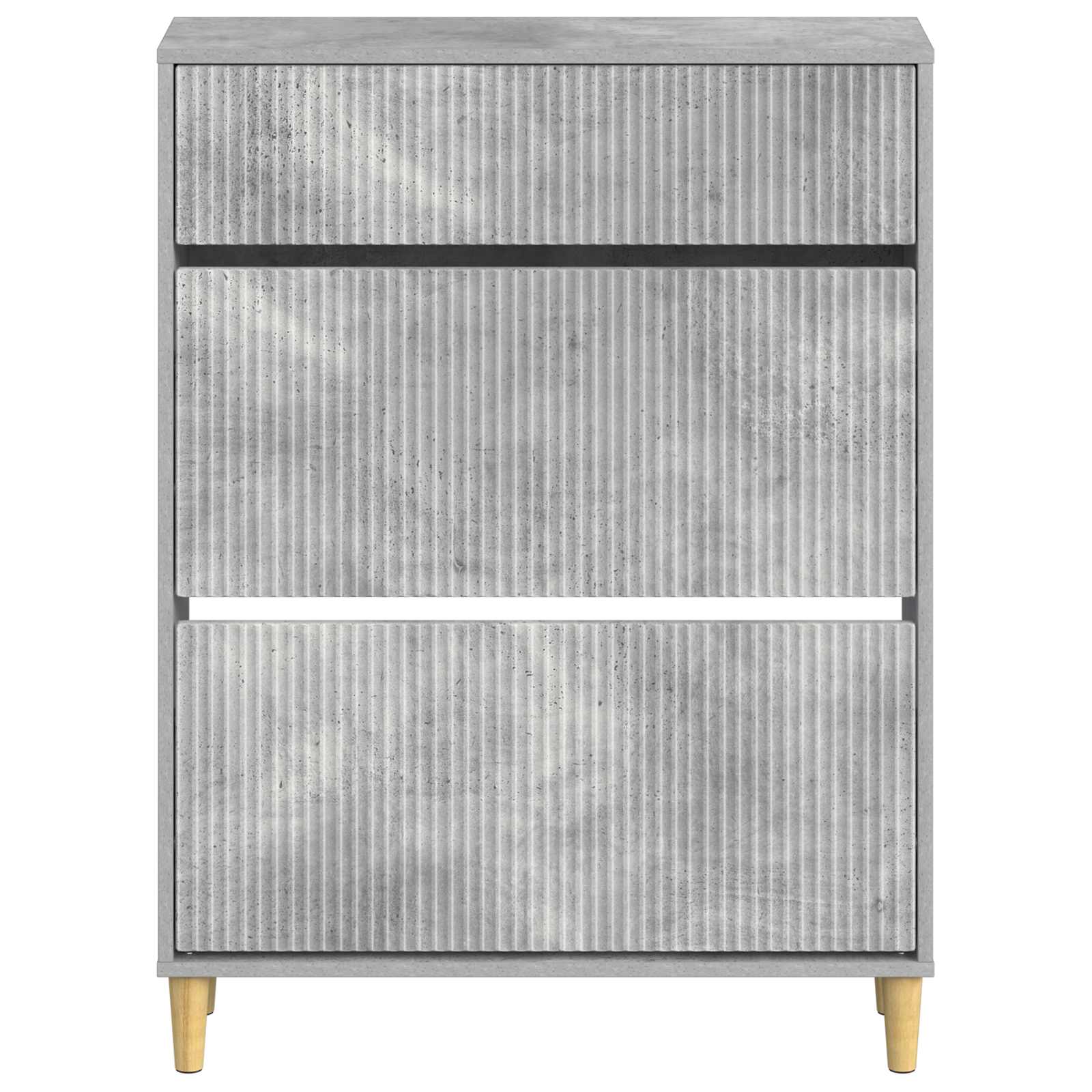Schuhschrank ARNHEM 78 x 24 x 103 cm Holzwerkstoff Betongrau