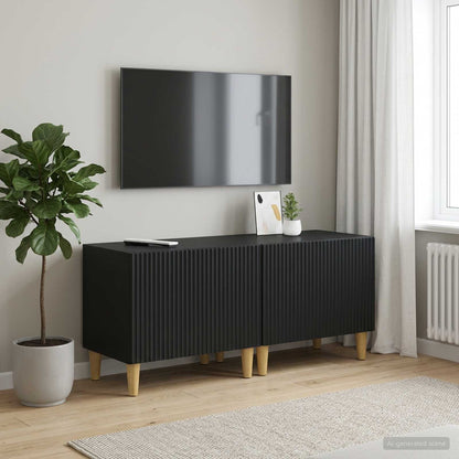 TV-Schrank Schwarz Holzwerkstoff
