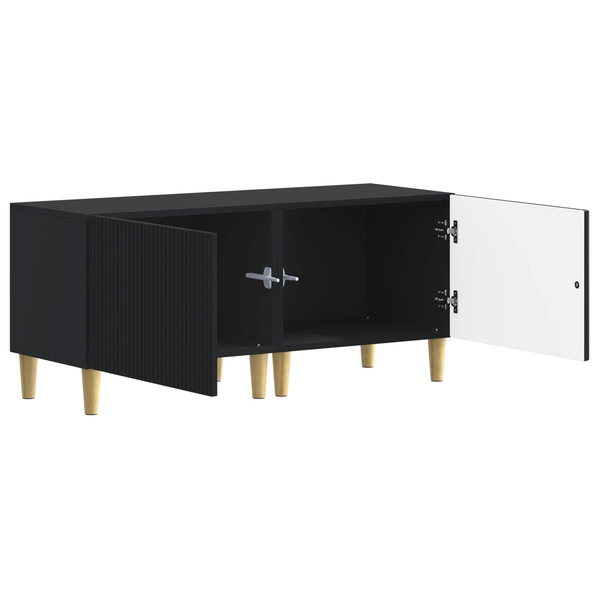 TV-Schrank Schwarz Holzwerkstoff