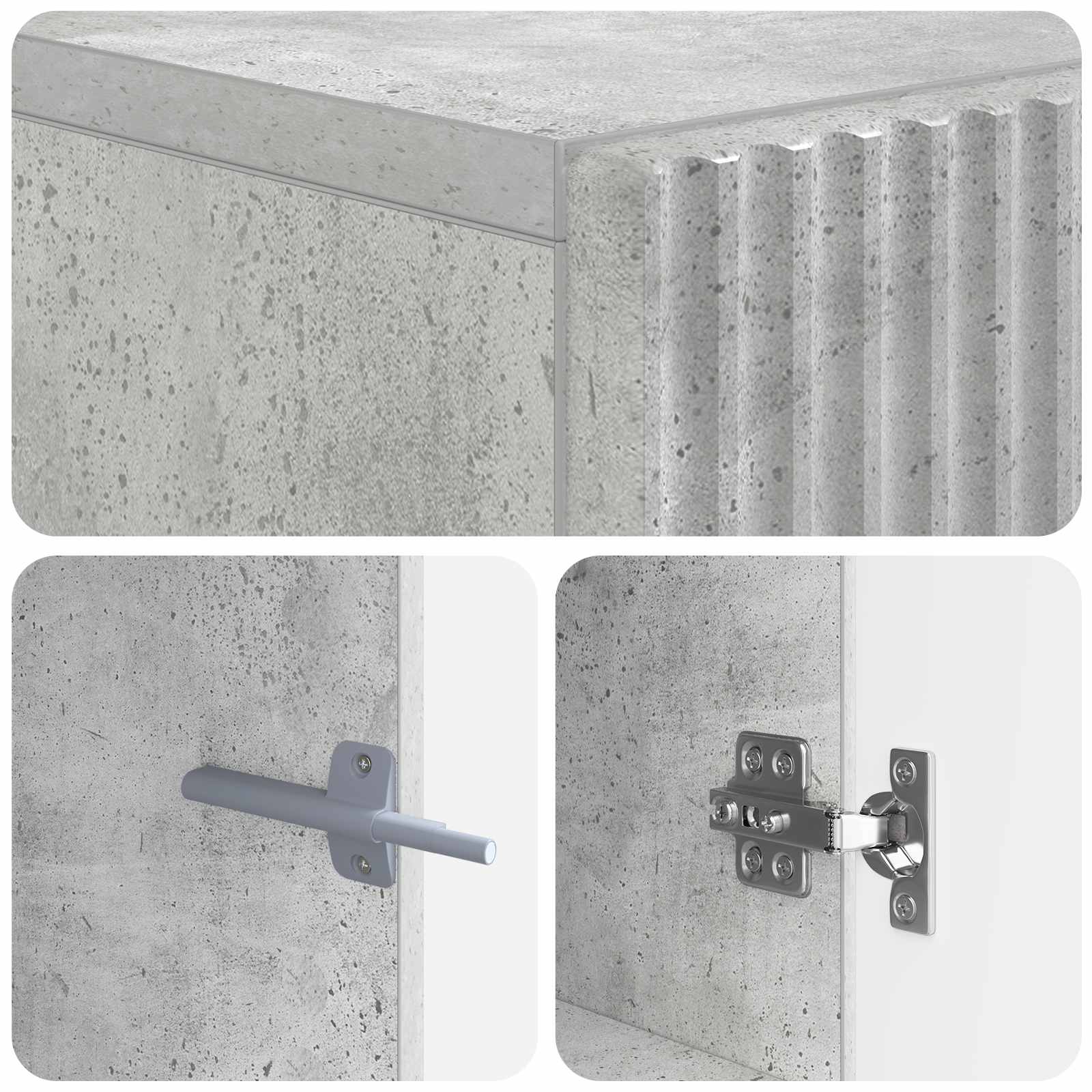 TV-Schrank Betongrau Holzwerkstoff