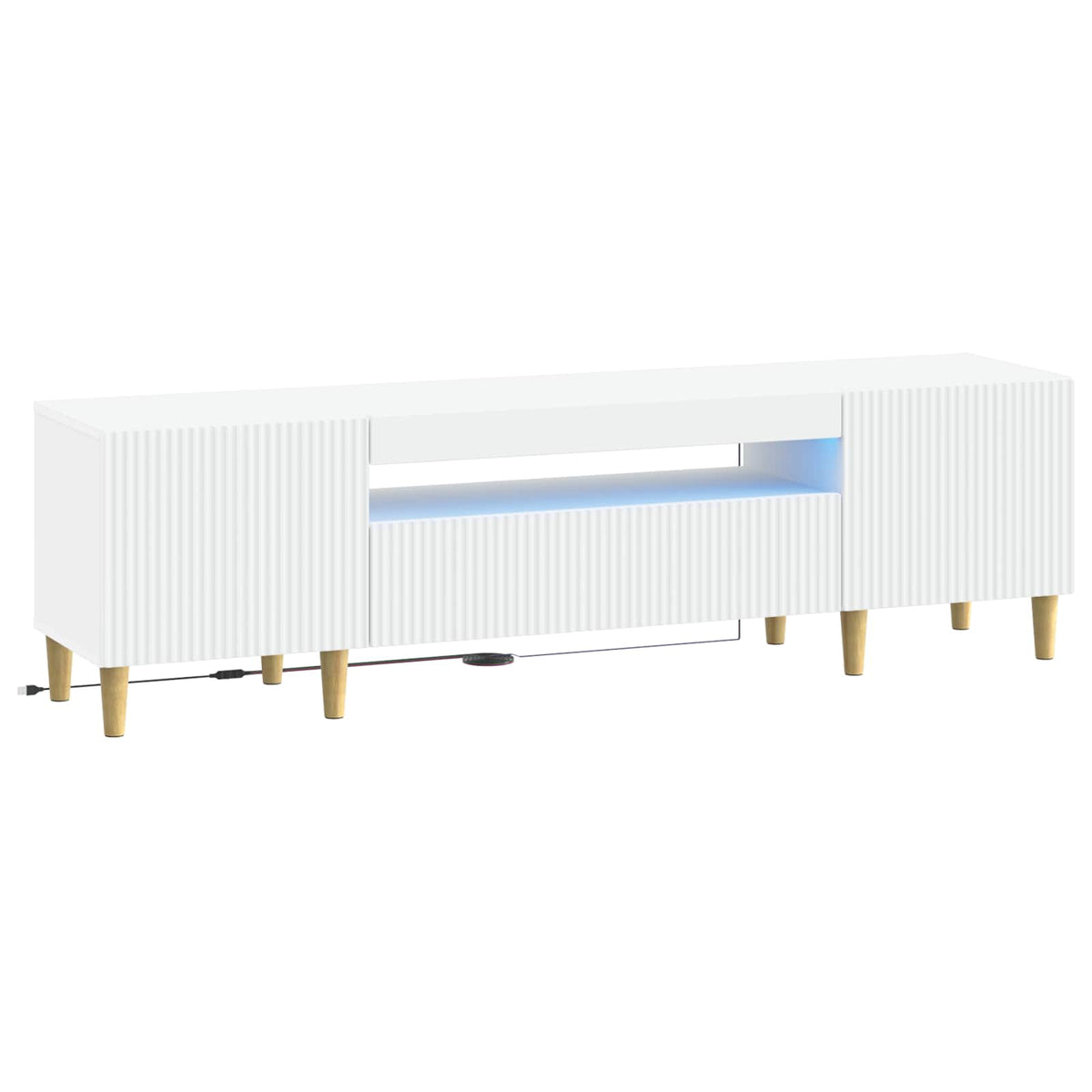 LED-TV-Schrank Weiß Holzwerkstoff