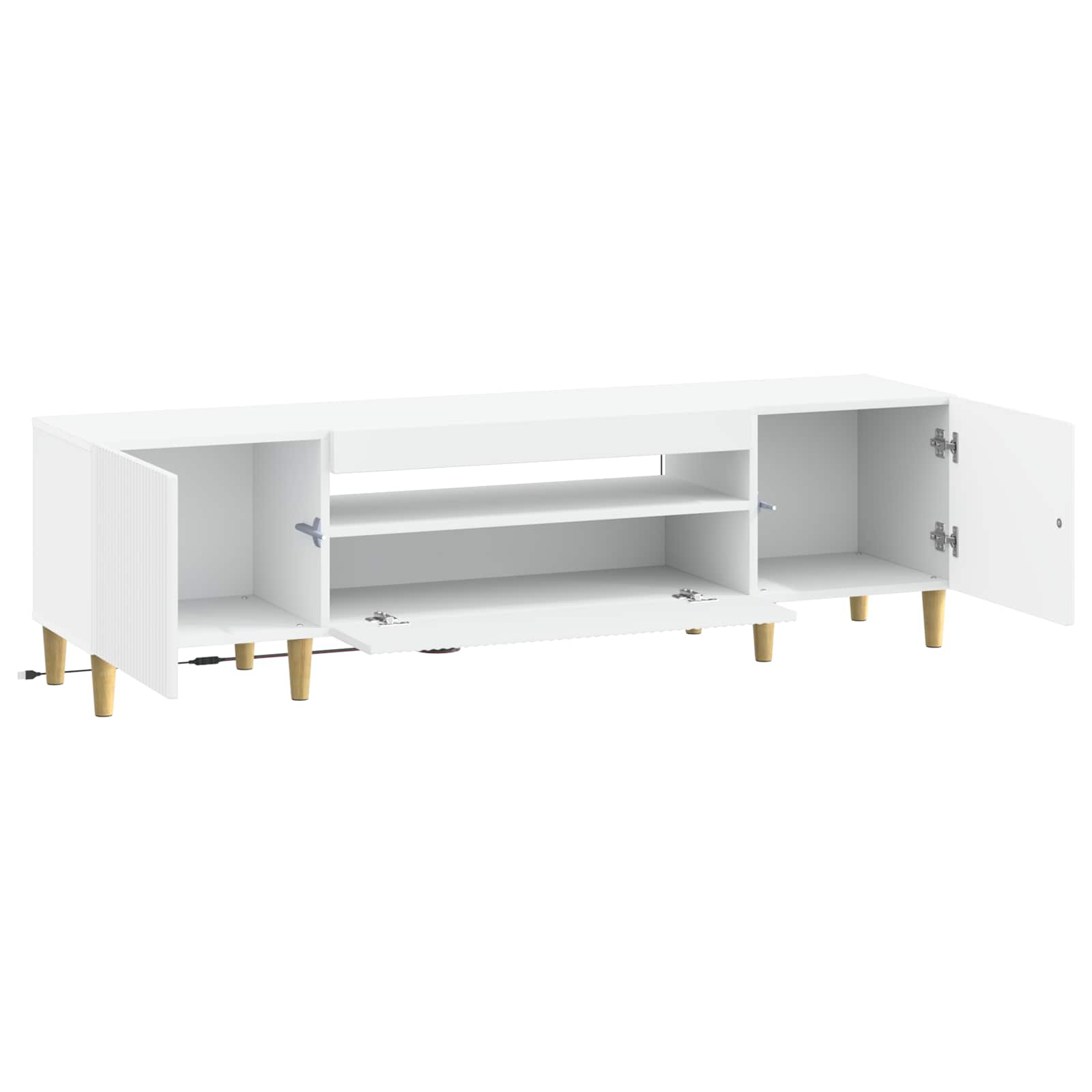 LED-TV-Schrank Weiß Holzwerkstoff