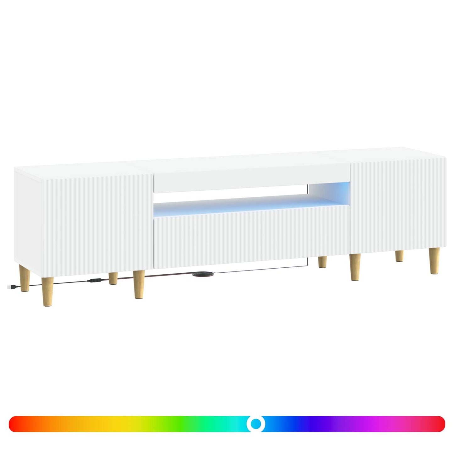 LED-TV-Schrank Weiß Holzwerkstoff