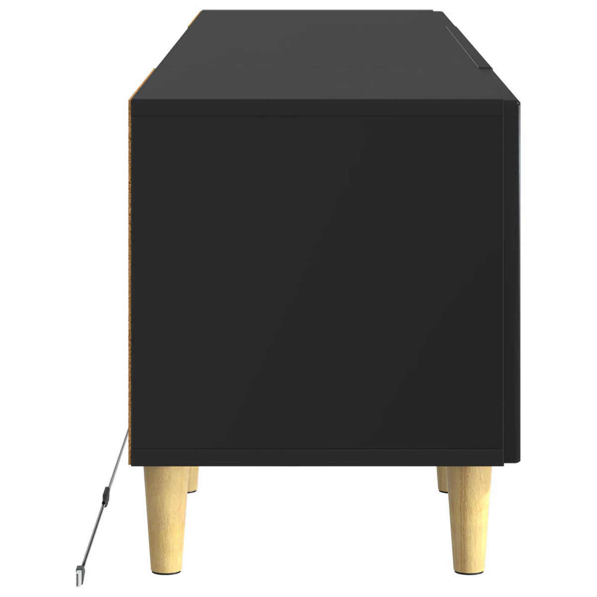 LED-TV-Schrank Schwarz Holzwerkstoff