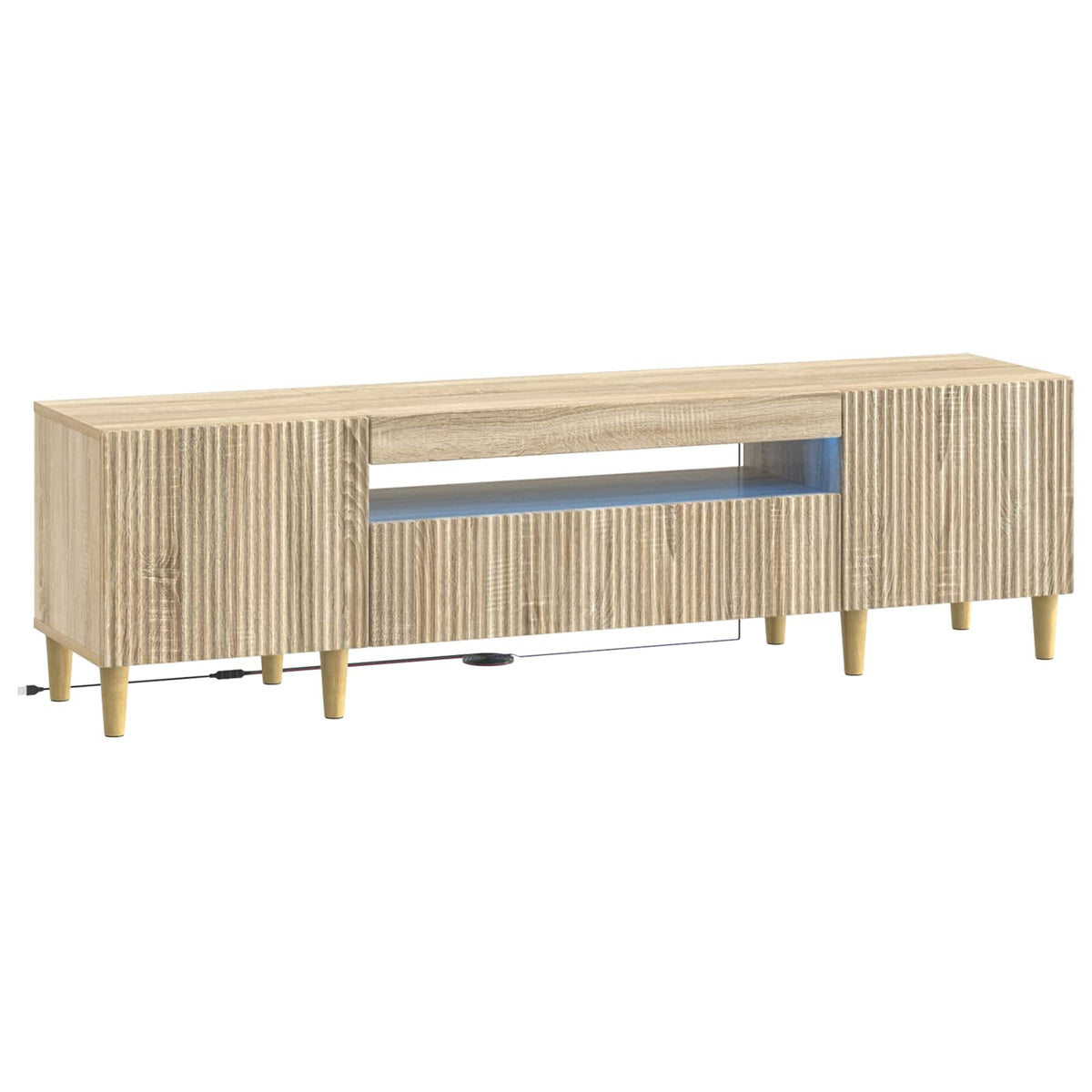LED-TV-Schrank Sonoma-Eiche Holzwerkstoff