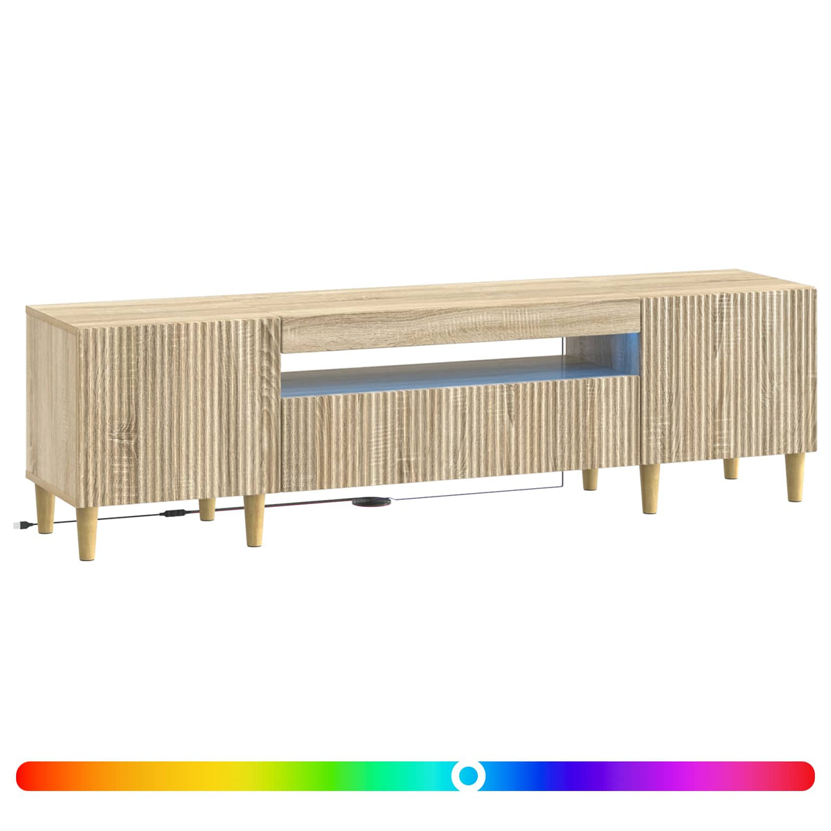LED-TV-Schrank Sonoma-Eiche Holzwerkstoff