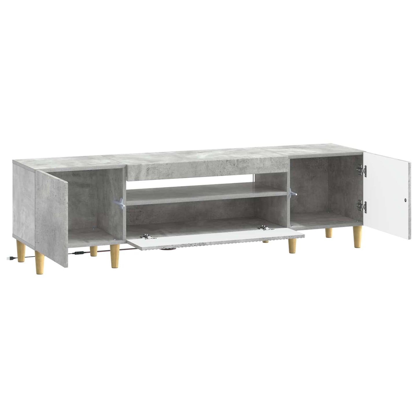 LED-TV-Schrank Betongrau Holzwerkstoff