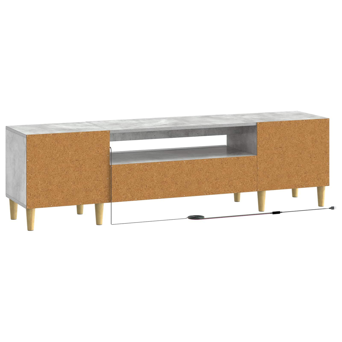 LED-TV-Schrank Betongrau Holzwerkstoff