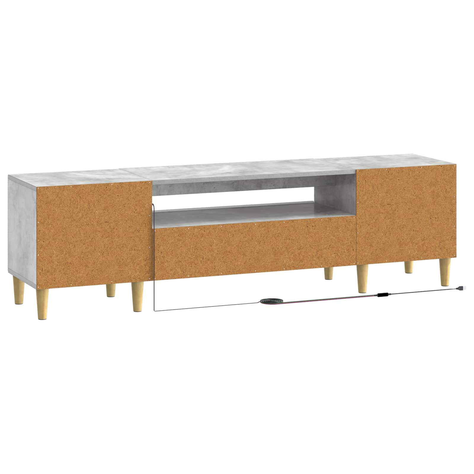 LED-TV-Schrank Betongrau Holzwerkstoff