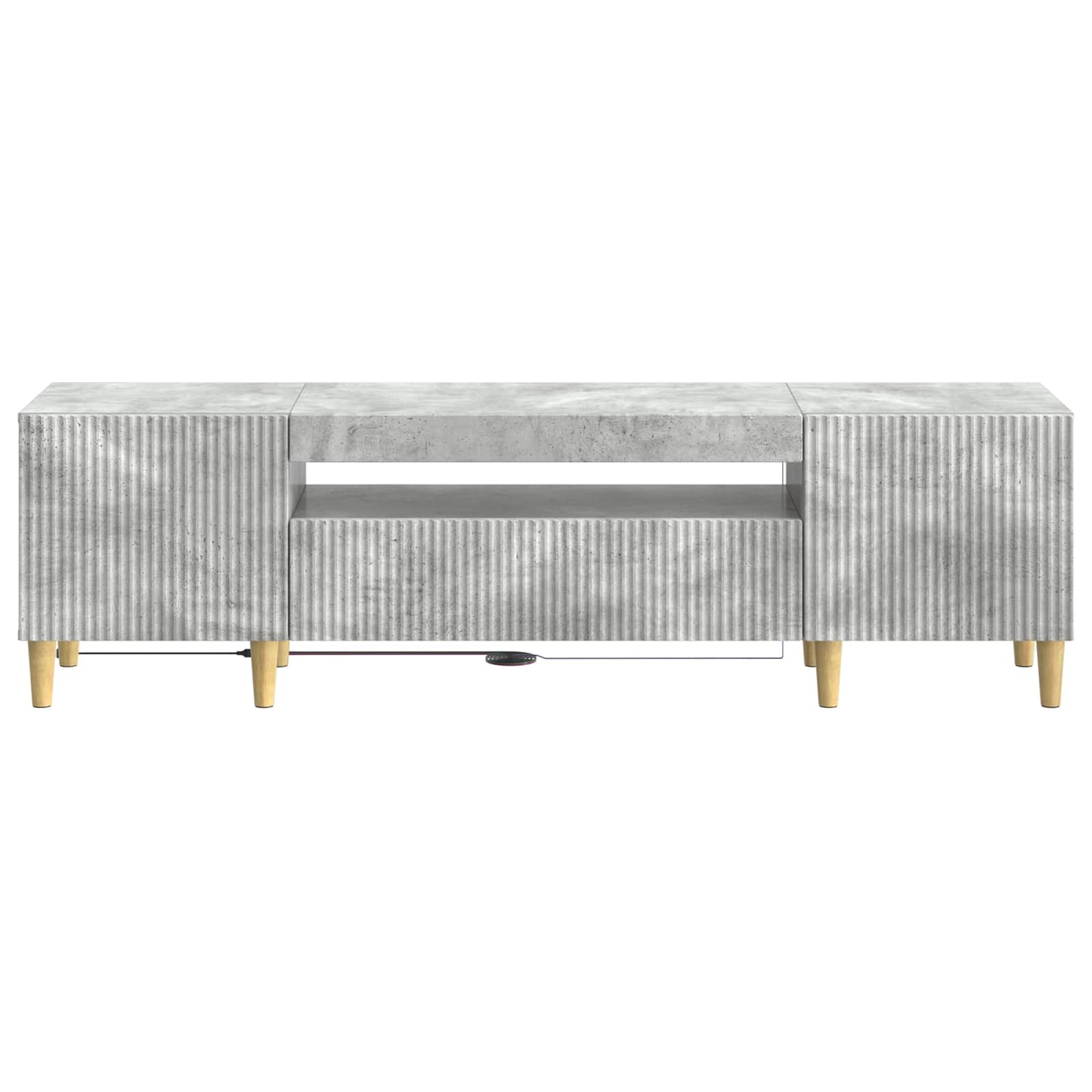 LED-TV-Schrank Betongrau Holzwerkstoff
