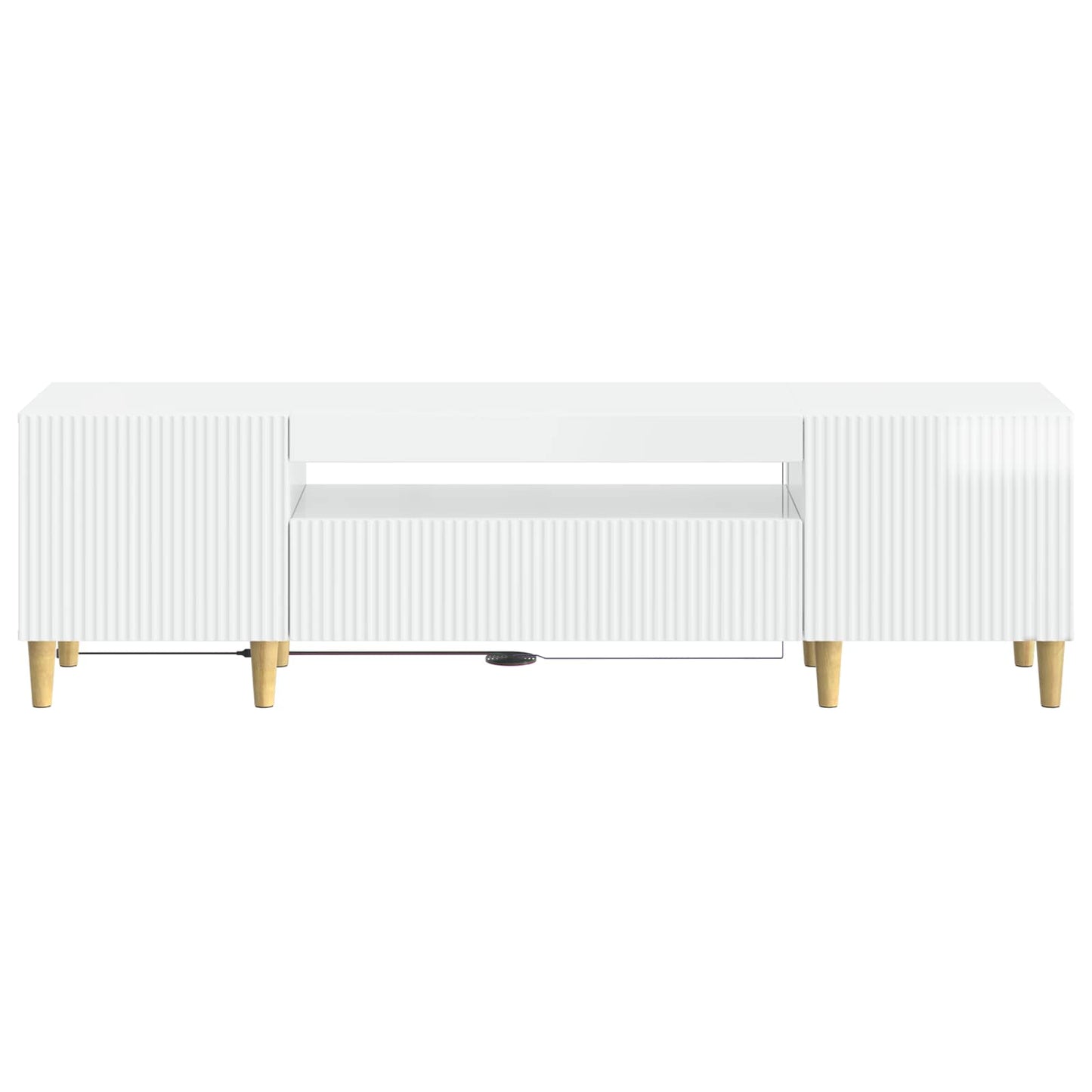 LED-TV-Schrank Hochglanz Weiß Holzwerkstoff