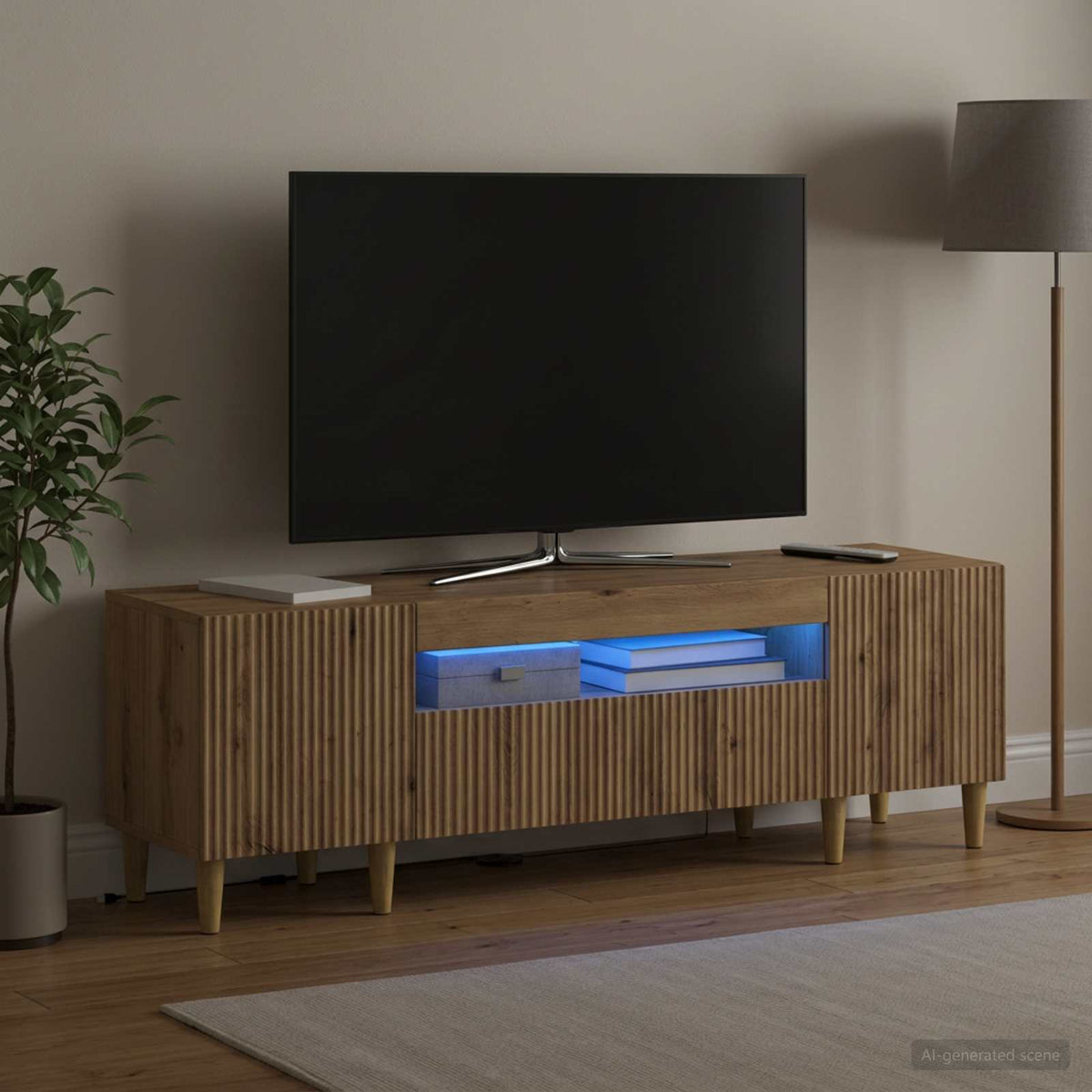 LED-TV-Schrank Artisan-Eiche Holzwerkstoff