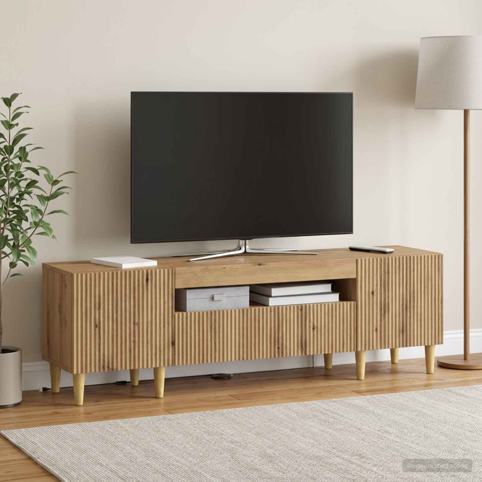 LED-TV-Schrank Artisan-Eiche Holzwerkstoff