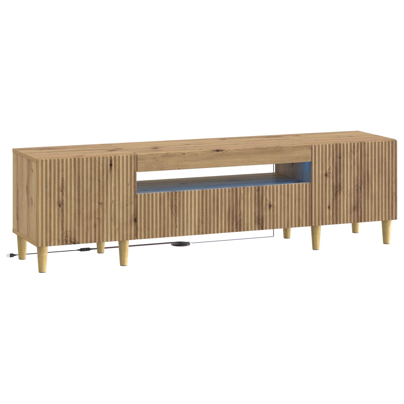 LED-TV-Schrank Artisan-Eiche Holzwerkstoff