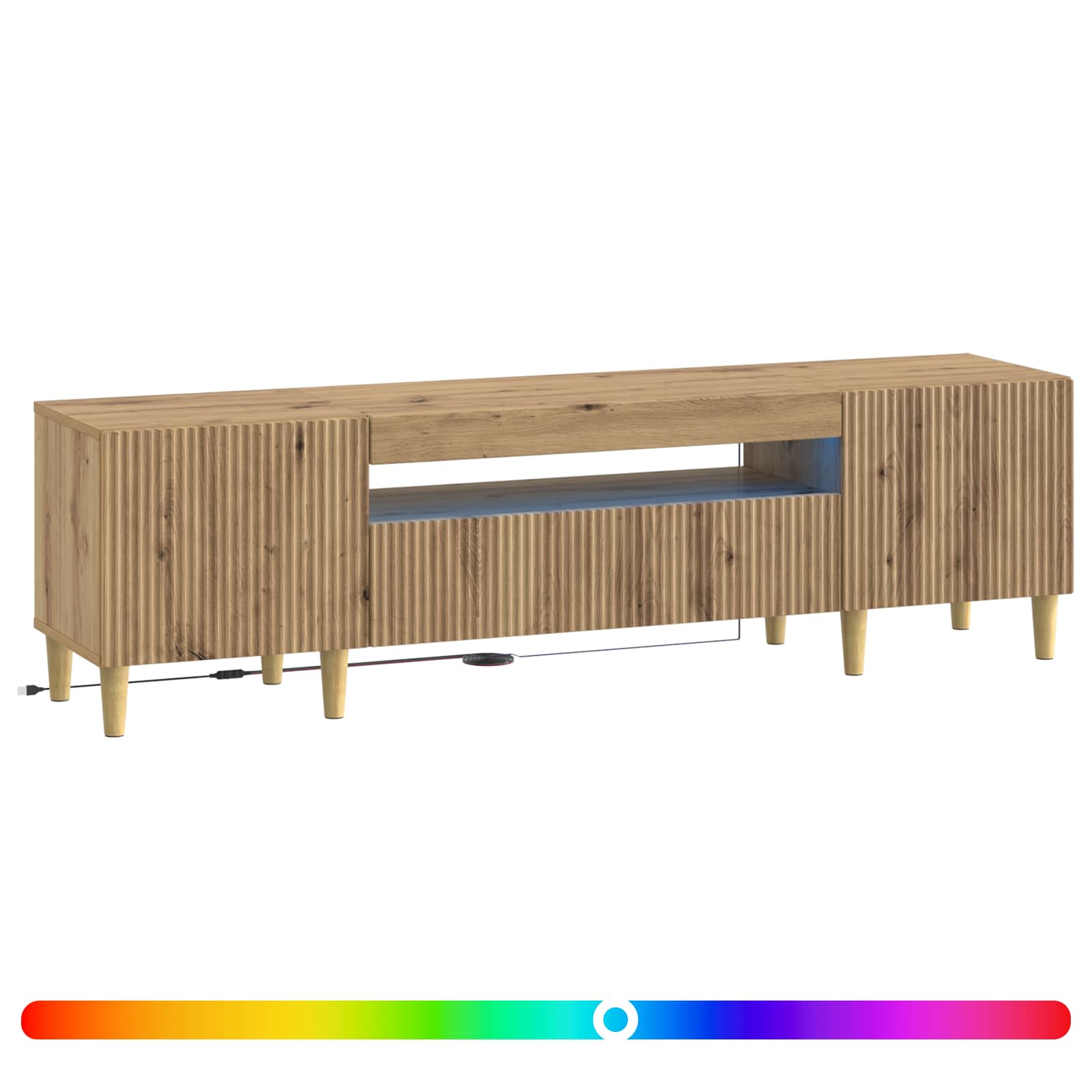 LED-TV-Schrank Artisan-Eiche Holzwerkstoff