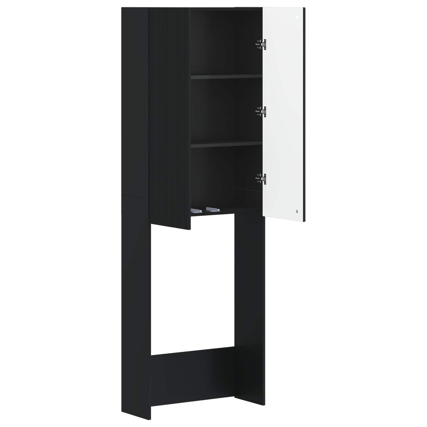Toilettenschrank ARNHEM Schwarz 66 x 25,5 x 190 cm