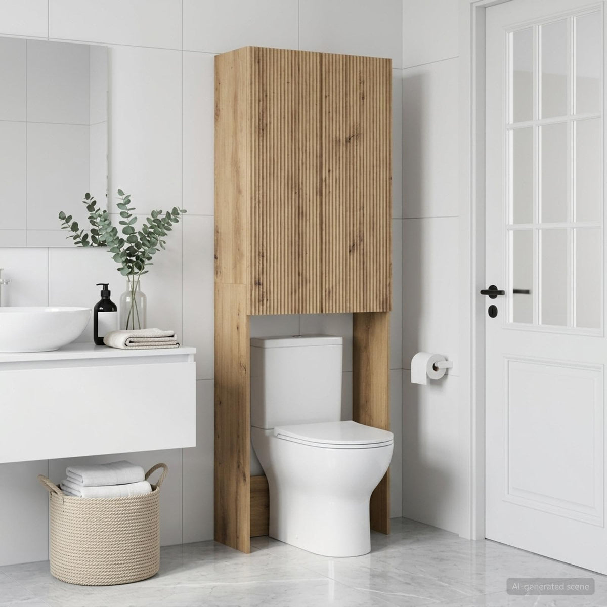 Toilettenschrank ARNHEM Artisan-Eiche 66 x 25,5 x 190 cm
