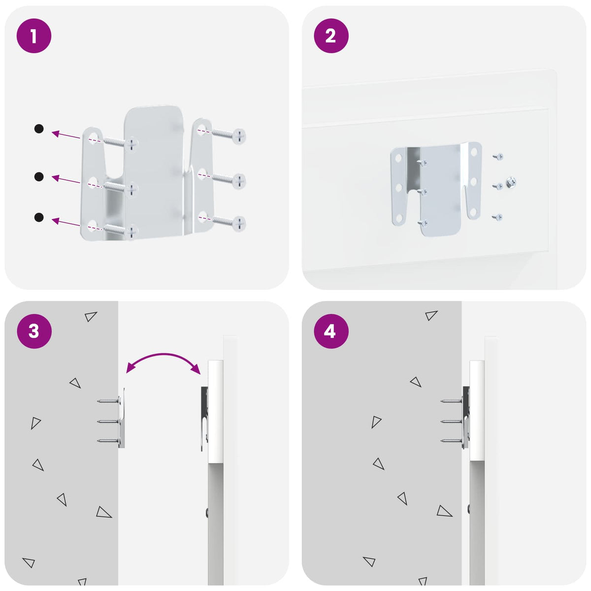 Wandmontiertes Kopfteil ARNHEM Weiß Holzwerkstoff