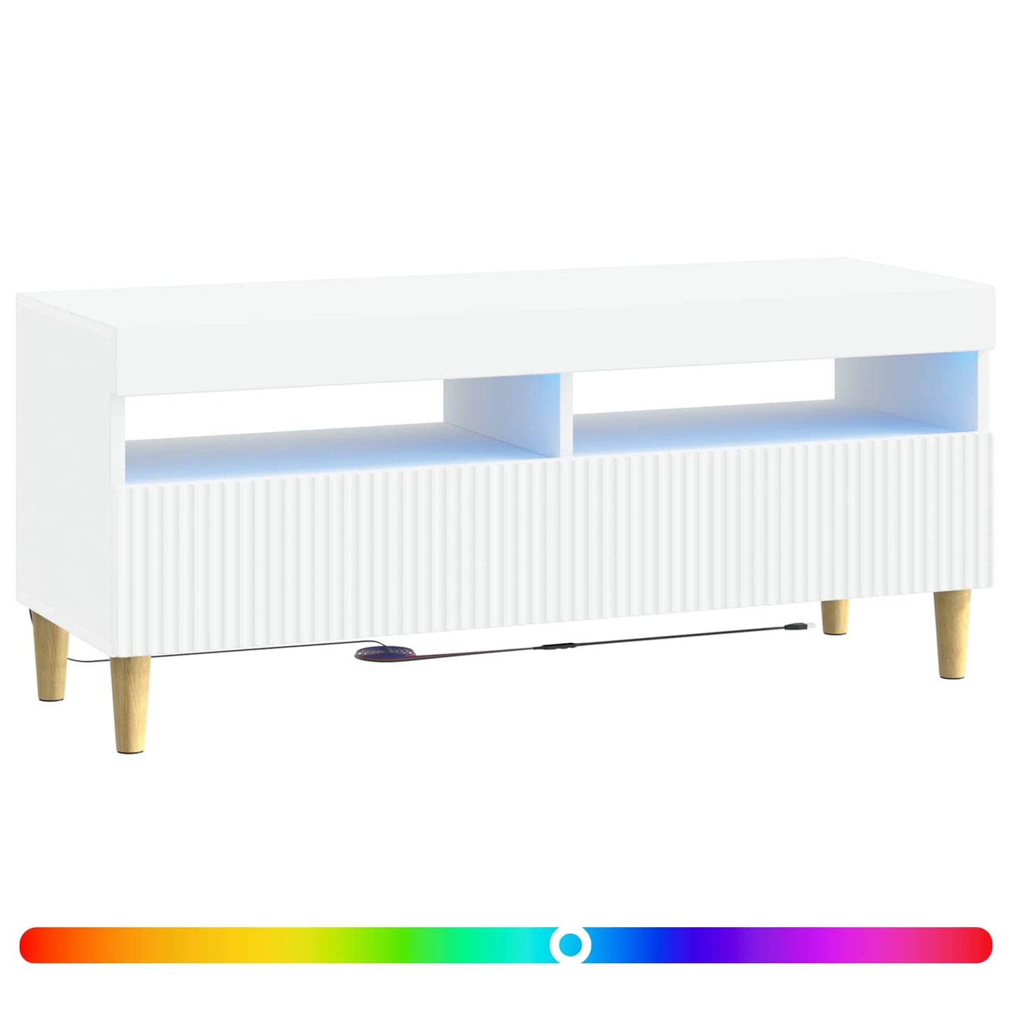 LED-TV-Schrank Weiß Holzwerkstoff